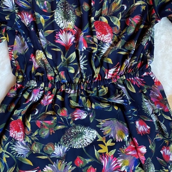 SOLD - J. Crew Navy Floral Neck Tie Dress - Picture 10 of 16